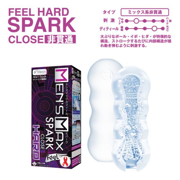 日本MEN'S MAX FEEL HARD SPARK CLOSE 非貫通自慰套 