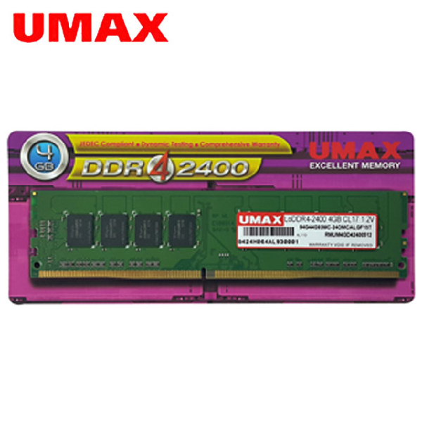 UMAX 桌上型記憶體 DDR4 2400 4GB 512*8 UMAX 桌上型記憶體 DDR4 2400 4GB 512*8