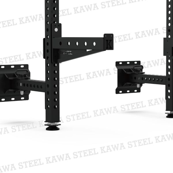 Kawa Steel Wall Mounted Folding Rack 可折疊深蹲架.鎖壁折疊重訓架,蹲舉架,龍門架,深蹲重訓架,台灣製,中鋼鋼材,運動健身規畫採購安裝,硬舉,臥推,舉重,地雷管