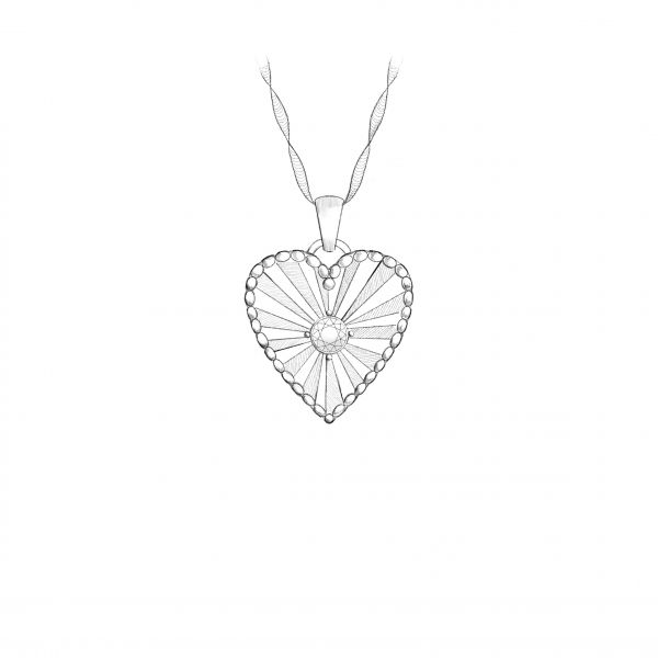 Diamond Heart | 墜飾 | 項鍊 | 18k鍍金 | 鋯石 | 設計款 18K,18K金,K金,飾品,耳環,項鍊,歐美,波希米亞風,925純銀,純銀飾品,鋯石
