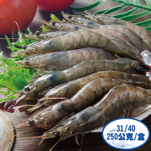 王爺白蝦3140規格250G 冷凍,白蝦,蝦子,馬來西亞