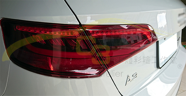 Audi 奧迪 A3 S3 倒車燈改色貼片 (13~16年專用款) Audi,奧迪,A3,S3,倒車燈,改色,貼片,車標,造型,貼紙,變色 改裝品,專用款