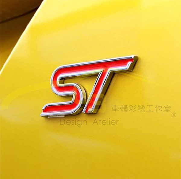 ST 運動 金屬標誌 Ford,Focus,Fiesta,ST,後標貼,立體,裝飾,行李箱貼,標誌 標貼,金屬,標貼