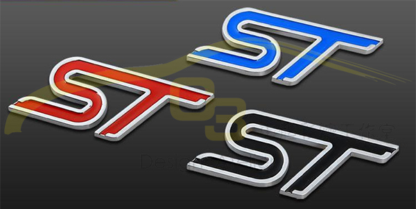 ST 運動 金屬標誌 Ford,Focus,Fiesta,ST,後標貼,立體,裝飾,行李箱貼,標誌 標貼,金屬,標貼