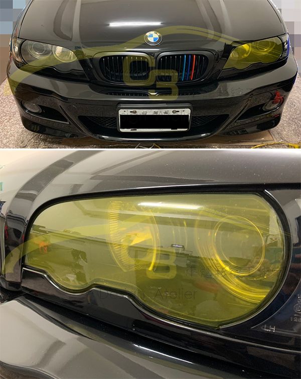 BMW 寶馬 E46 CI 雙門前期 大燈改色貼片 BMW,寶馬,E46 CI,雙門,前期,專用,大燈,改色,貼片,變色 貼紙,造型,車標,改裝,車用膜