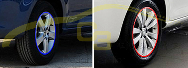 汽車 反光 輪圈貼 寬0.5cm 汽車,反光,輪圈,輪框,鋼圈,貼紙,輪胎,發光條,輪轂,飾貼 反光貼,18吋~20吋,寬0.5cm