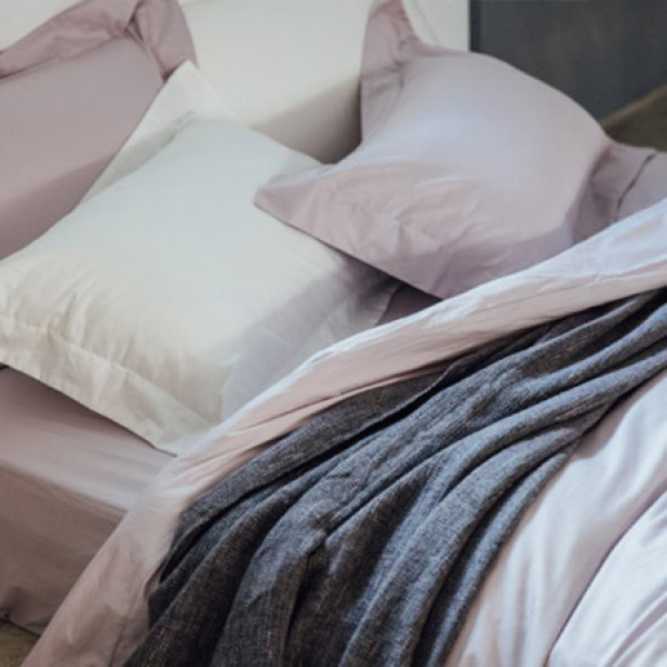 LAMINA  單人  純色-灰芋紫 100%精梳三件式被套床包組 100%精梳棉,薄被套,被套床包組,精梳棉床包組,純色-灰芋紫,單人