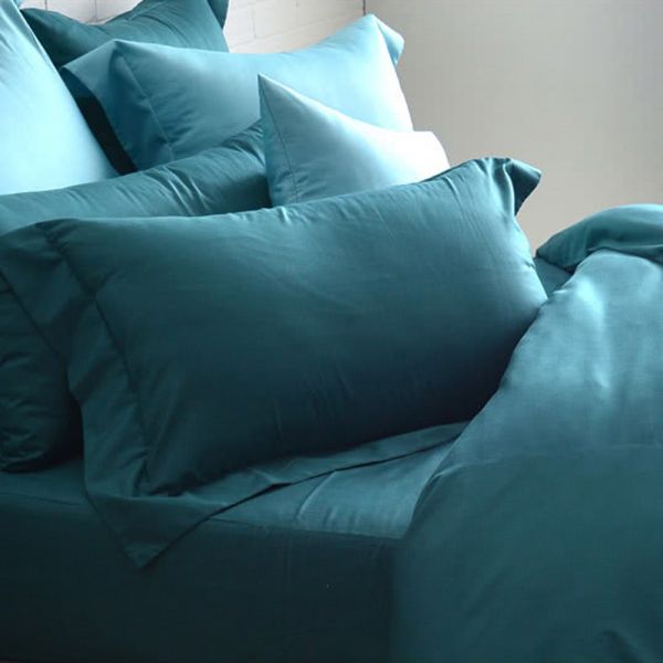 Cozy inn  簡單純色-孔雀藍-200織精梳棉枕頭套-2入 100%精梳棉,精梳棉枕頭套,枕套