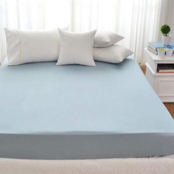 Cozy inn  雙人  簡單純色-灰藍-200織精梳棉床包 100%精梳棉,床包,精梳棉床包,灰藍,雙人