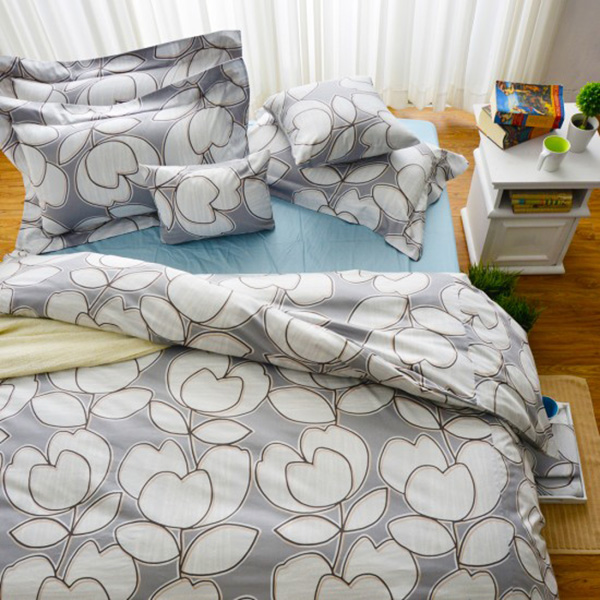 Cozy inn 單人 花趣 200織精梳棉薄被套床包組 100%精梳棉,薄被套,被套床包組,精梳棉床包組,花趣,單人