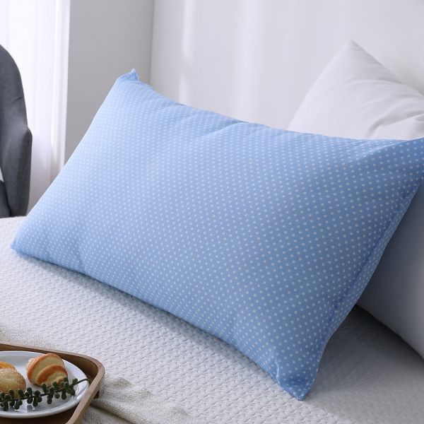 LAMINA  舒適透氣水洗枕-水玉點點-藍(1入) 水洗枕,,透氣枕頭,透氣枕心,可機洗枕頭
