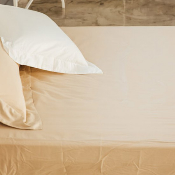 LAMINA  加大  純色-卡布奇諾 100%精梳棉床包 精梳棉床包,卡布奇諾床包,100%精梳棉床包,台灣製加大床包,加大床包