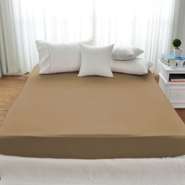 Cozy inn  單人  簡單純色-咖啡-200織精梳棉床包 100%精梳棉,床包,精梳棉床包,咖啡,單人