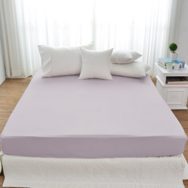 Cozy inn  雙人 簡單純色-丁香紫-200織精梳棉床包 100%精梳棉,床包,精梳棉床包,丁香紫,雙人