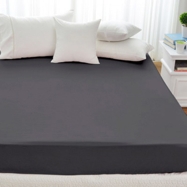 Cozy inn  加大 簡單純色-鐵灰-200織精梳棉床包 100%精梳棉,床包,精梳棉窗包,鐵灰,加大