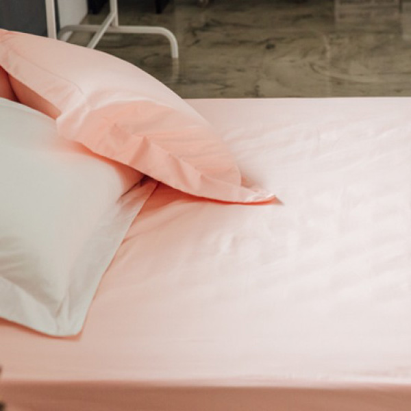 LAMINA  加大  純色-裸粉橘 100%精梳棉床包 精梳棉床包,粉橘床包,100%精梳棉床包,台灣製加大床包,加大床包