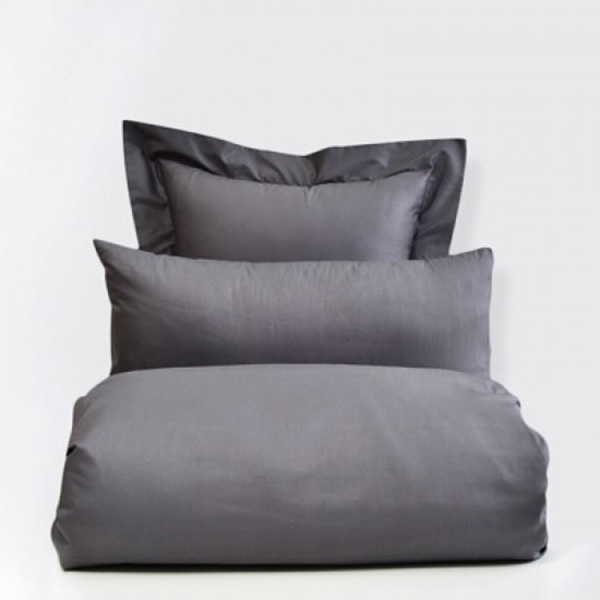 Cozy inn  雙人  簡單純色-鐵灰-200織精梳棉薄被套床包組 100%精梳棉,四件式,薄被套,被套床包組,鐵灰,雙人