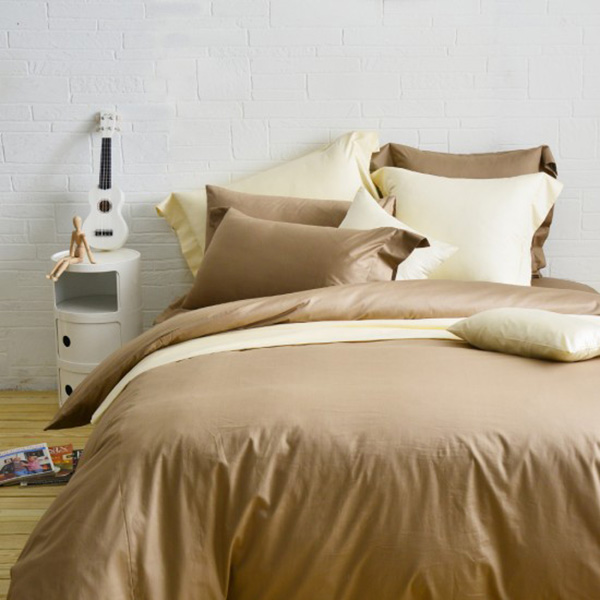 Cozy inn  單人  簡單純色-咖啡-200織精梳棉薄被套床包組 100%精梳棉,薄被套,被套床包組,精梳棉床包組,咖啡,單人