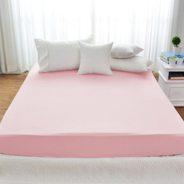 Cozy inn  雙人  極致純色-珠光粉-300織精梳棉床包 100%精梳棉,床包,精梳棉床包,珠光粉,雙人