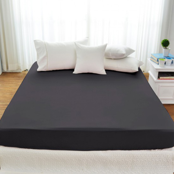 Cozy inn  雙人  簡單純色-鐵灰-200織精梳棉床包 100%精梳棉,床包,精梳棉窗包,鐵灰,雙人