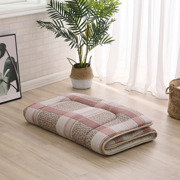 LAMINA   豹紋格子100%精梳棉日式床墊5cm(單人) 豹紋格子,床墊,精梳棉,透氣床墊,5公分,三折