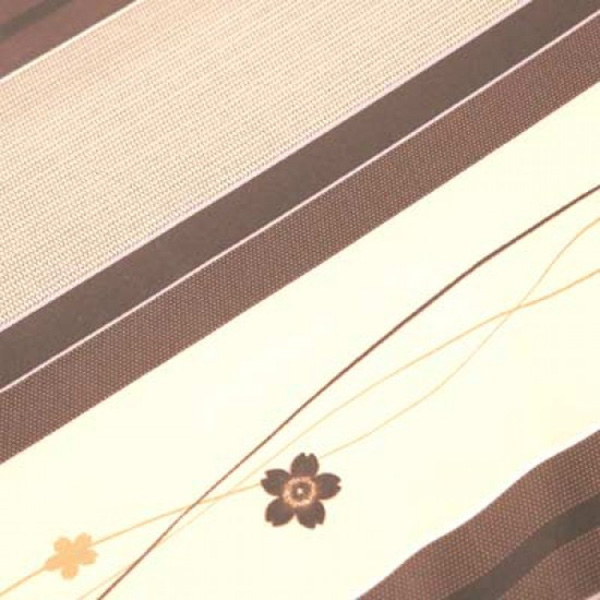 LAMINA   雅蓆兩用透氣床墊-小花條紋-咖 5cm(雙人) 雙人床墊,冬夏兩用床墊,三折床墊,竹蓆床墊,透氣床墊