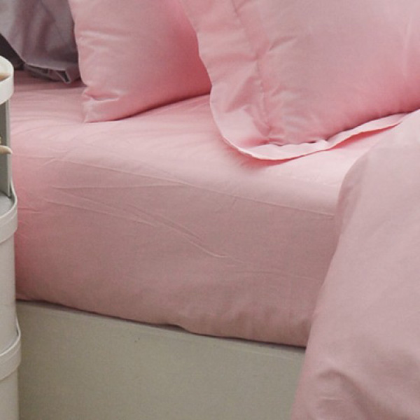 Cozy inn  加大 極致純色-珠光粉-300織精梳棉床包 100%精梳棉,床包,精梳棉床包,珠光粉,加大