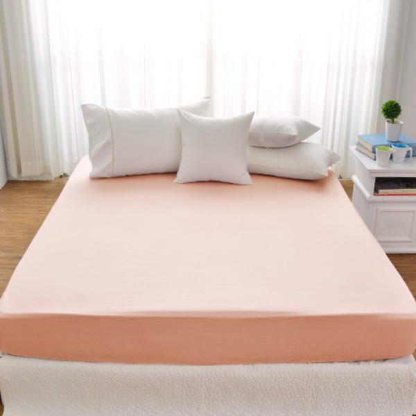 Cozy inn  雙人  簡單純色-莓粉-200織精梳棉床包 100%精梳棉,床包,精梳棉床包,莓粉,雙人