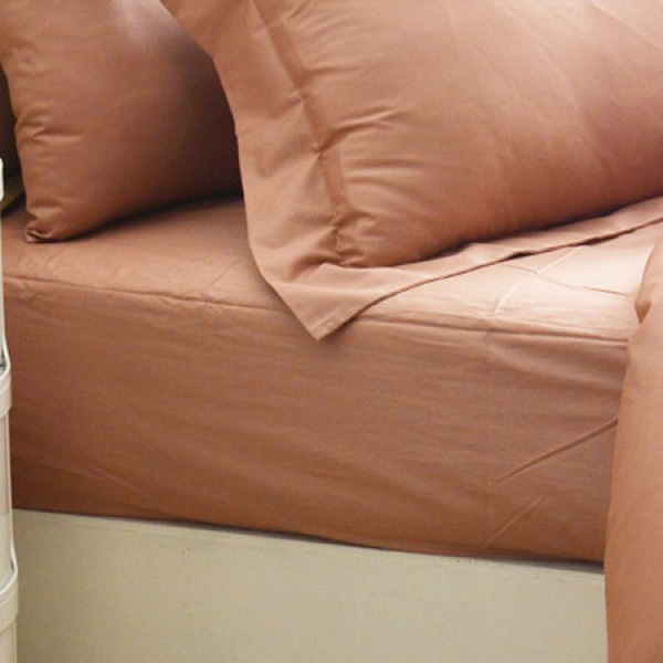 Cozy inn  雙人  簡單純色-梅子咖-200織精梳棉床包 100%精梳棉,床包,精梳棉床包,梅子咖,雙人