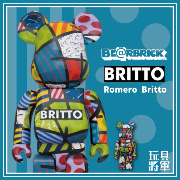 BE@RBRICK Romero Britto 400% + 100% 普普藝術家 布里托 