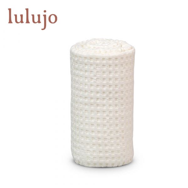 【lulujo】透氣華夫格鬆餅格紋毯(香草白)