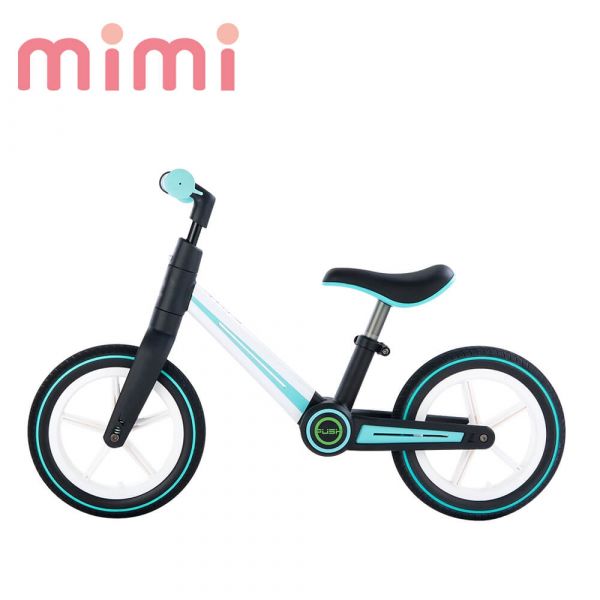 【mimi】日本輕量折疊攜帶式滑步車(防爆膠)-極光藍 mimi-trike,FFB12,兒童滑步車,平衡滑步車,幼童滑步車,兒童平衡車,日本滑步車,push bike,mimi,push bike
