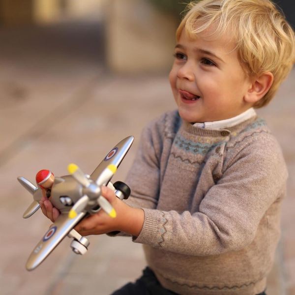 法國Baghera 精緻玩具小飛機-銀灰 