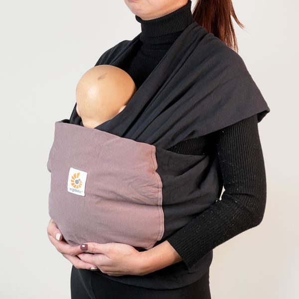 【包裹式】Ergobaby嬰兒揹巾/揹帶-黑色/灰褐色