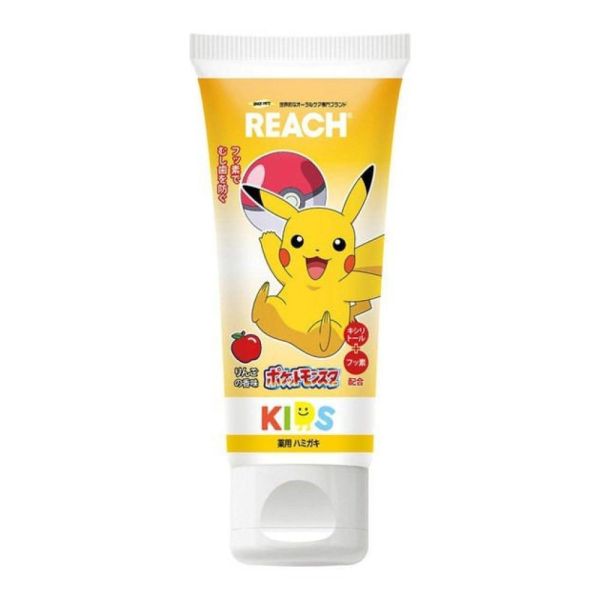 神奇寶貝 精靈寶可夢 Pokemon 皮卡丘 REACH 兒童牙膏(蘋果香/60G)