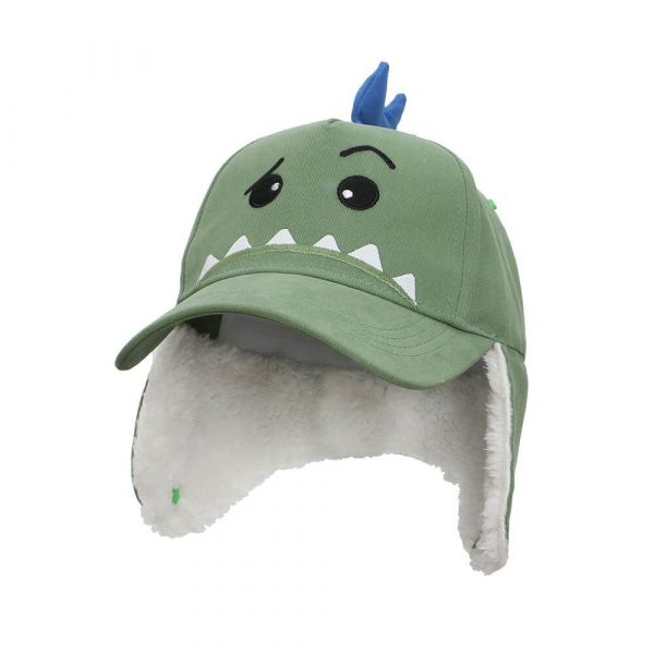 Flapjack 3D造型遮耳棒球帽-恐龍 