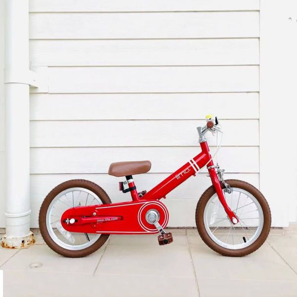 日本iimo二合一平衡滑步/腳踏車14吋-經典紅 