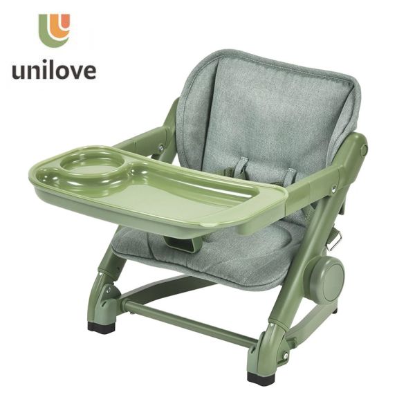 【unilove】Feedme攜帶餐椅+墊 酪梨綠 