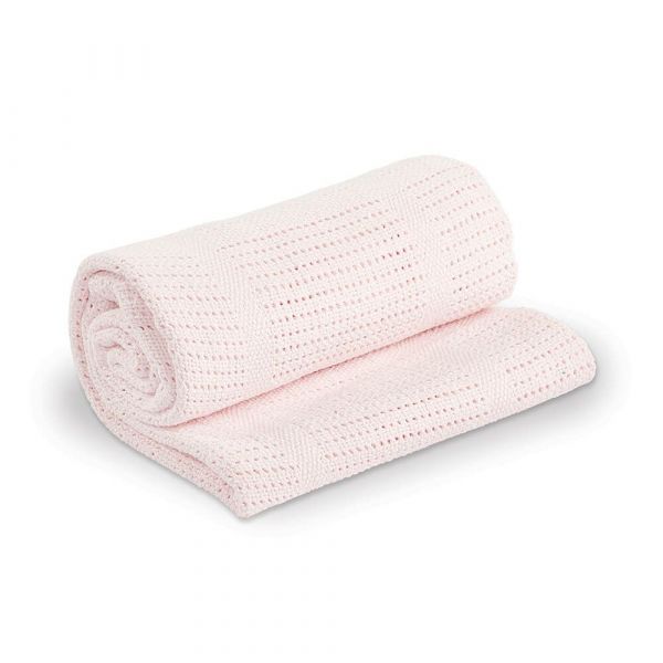 【lulujo】透氣涼感洞洞毯(嫩粉) 加拿大lulujo,嬰兒毯,純棉,透氣被毯,洞洞毯,彌月禮,滿月禮,新生兒送禮,