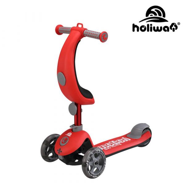 哈樂維HOLIWAY【Motion 4in1】全功能學步滑板車-瑪瑙紅