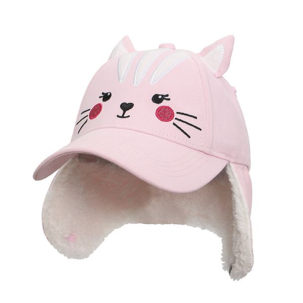 Flapjack 3D造型遮耳棒球帽-小貓 