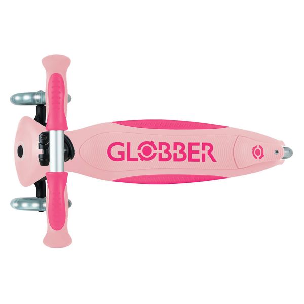 法國 GLOBBER GO‧UP 5合1酷炫版多功能滑板車(白光發光前輪)太空珍珠粉 