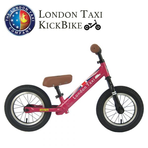 英國London Taxi 專業充氣胎幼兒平衡滑步車-粉 