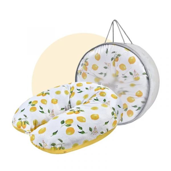【unilove】Hopo Mini攜帶式哺乳枕-經典甜甜檸檬