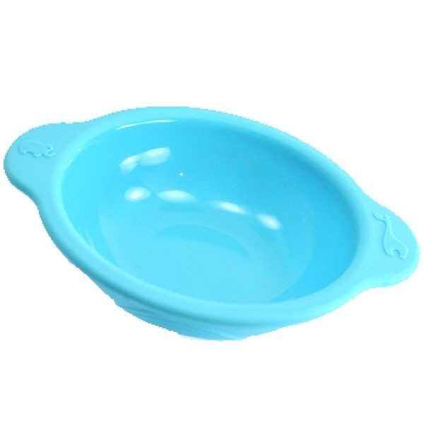 Lexliving 矽膠雙耳餵食餐碗-藍 