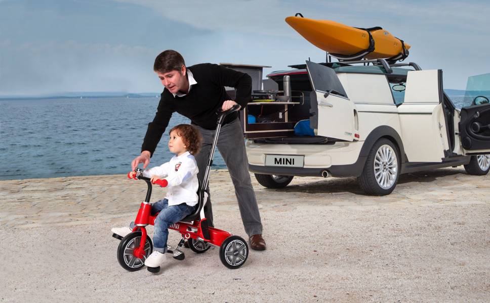 【Mini Cooper】折疊三輪車10吋(紅) minicooper,MINI,兒童折疊三輪車,摺疊,寶馬,童車