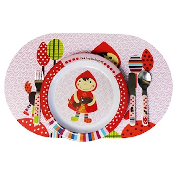 法國ebulobo-小紅帽兒童不鏽鋼叉匙組 