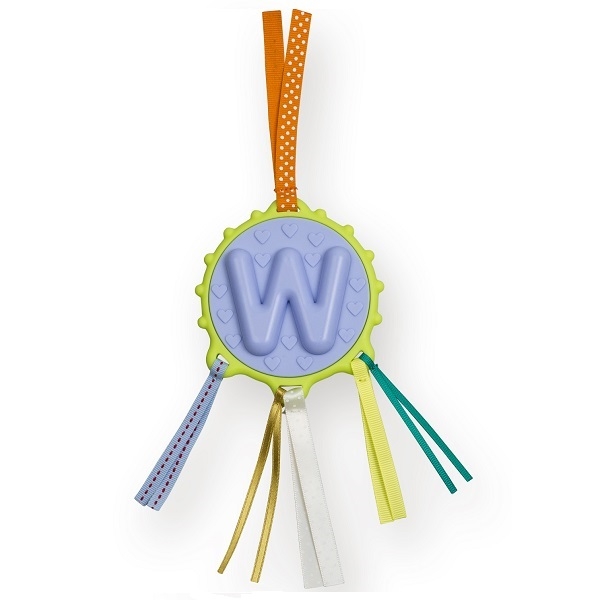 法國ebulobo字母玩具吊飾固齒器-W