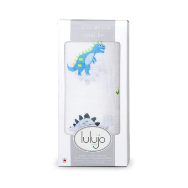 【lulujo】純棉透氣包巾-恐龍 