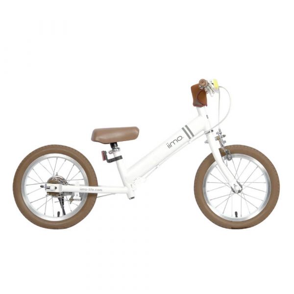 日本iimo二合一平衡滑步/腳踏車14吋-時尚白 